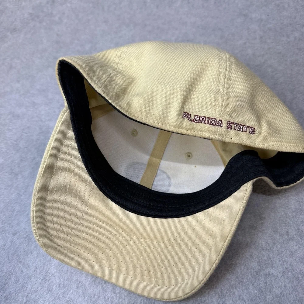 Florida State Seminoles Hat Cap Fitted‎ Mens Gold NCAA Football Nike Dri Fit